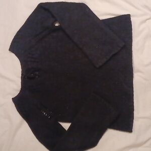 Express Women's Black V-Neck Sweater Wool Blend